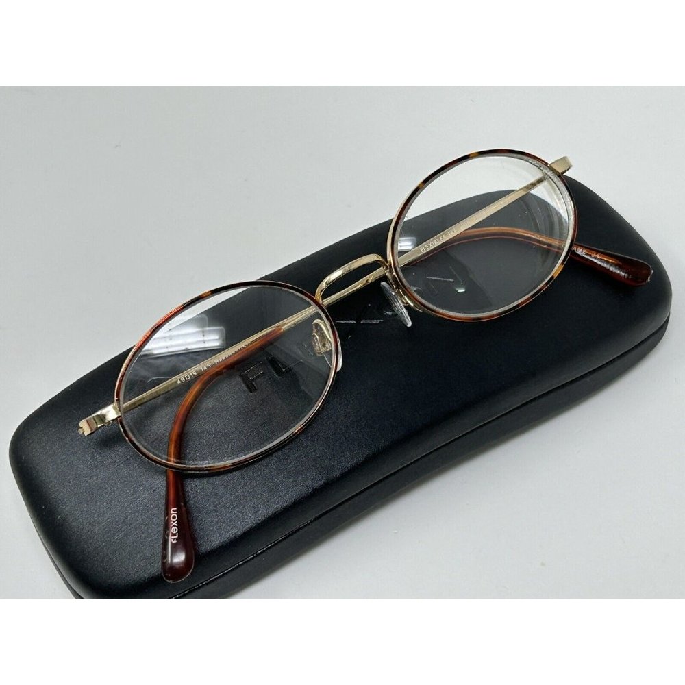 VINTAGE MARCHON FLEXON FLEXIBLES 143 havana GEP EYEGLASSES frame :49-19-145